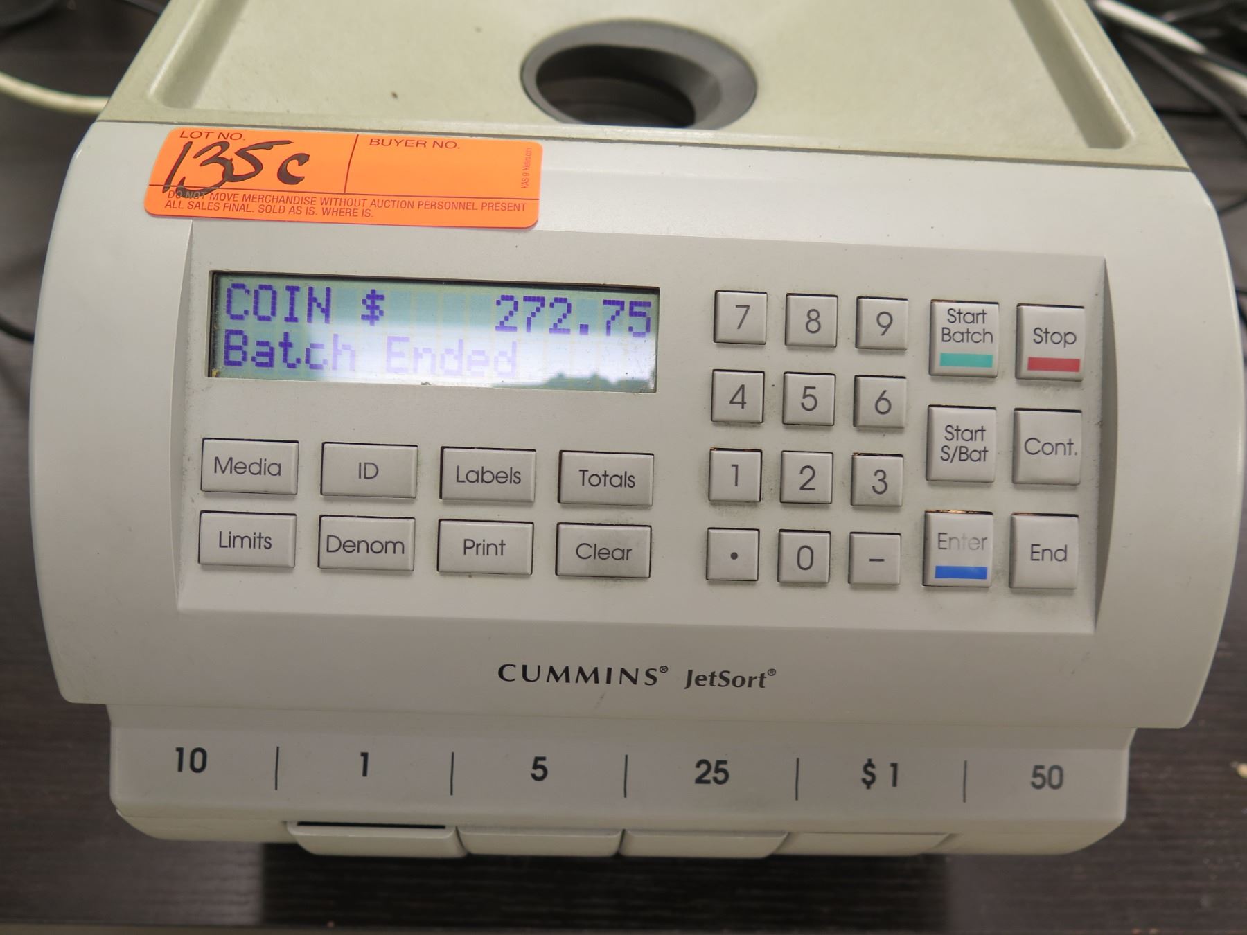 Cummins-Allison 1606 JetSort Coin Sorter Machine