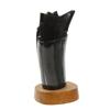 Image 3 : Water Buffalo Horn Scrimshaw Owl Cup  (CLB-253)