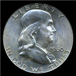 1960D Franklin Half Graded MS64 PCGS FBL (COI-4829)