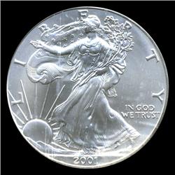 2001 Silver Eagle Graded MS70 (COI-4864)