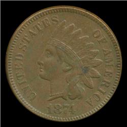 1874 Indian Cent Hi Grade AU/UNC (COI-5266)