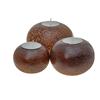 Image 1 : Handcrafted Sugar Palm Candle Holder Set (DEC-279)
