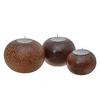 Image 2 : Handcrafted Sugar Palm Candle Holder Set (DEC-279)