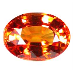 1.38ct Dazzling Orange Sapphire Oval  FLAWLESS (GEM-11174)