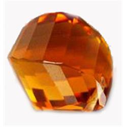 26.6ct Briolette Red Orange Citrine (GEM-11971B)