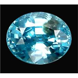 1.68ct Top AAA Oval Cut Blue Green Zircon (GEM-15496)