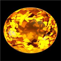 35.75ct Big Size Oval Cut Top Golden Yellow Citrine Gem (GEM-15725)