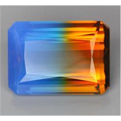 29.35ct Wonderful Emerald Cut Golden & Blue Citrine   (GEM-16395)