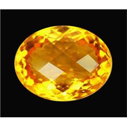 23.75ct Eye Clean AAA Golden Yellow Oval Citrine (GEM-16687)