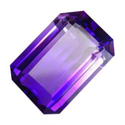 34.8ct Emerald Shape Bi Color Amethyst Top Class AAA (GEM-16720)