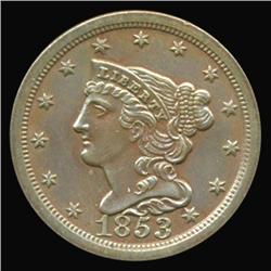 1853 Half Cent Coin Choice UNC (COI-4958)