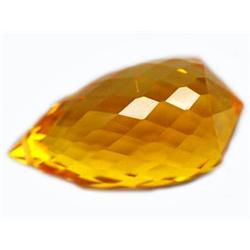 23.35ct Top Golden Yellow Briolette Citrine (GEM-12833)