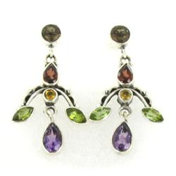 5ct Peridot &  Topaz Sterling EarLadies Rings (JEW-1480)