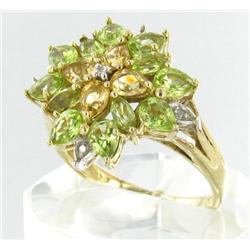 2.5ct Citrine & Diamond 10k Gold Ladies Ring (JEW-1495)