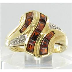 1.4ct Mozambique Garnet & Diamond 10k Gold Ladies Ring (JEW-1496)