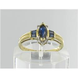 .7ct Ceylon Blue Sapphire & Diamond 10k Gold Ladies Ring (JEW-1512)