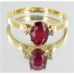 1ct Top Sapphire & Diamond Ladies Ladies Ring 14k (JEW-769)