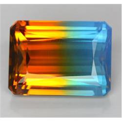 29.90ct Emerald Cut Golden & Blue Citrine Remarkable (GEM-16334)