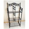 Image 1 : Cast Iron Bakers Rack with grape vine design - folds