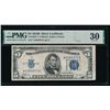 Image 1 : 1934B $5 STAR Silver Certificate PMG 30