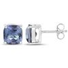 Image 2 : Plated Rhodium 4.20ctw Mystic Quartz Earrings
