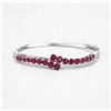 Image 3 : Rhodium Plated 7.48ctw Ruby Bracelet