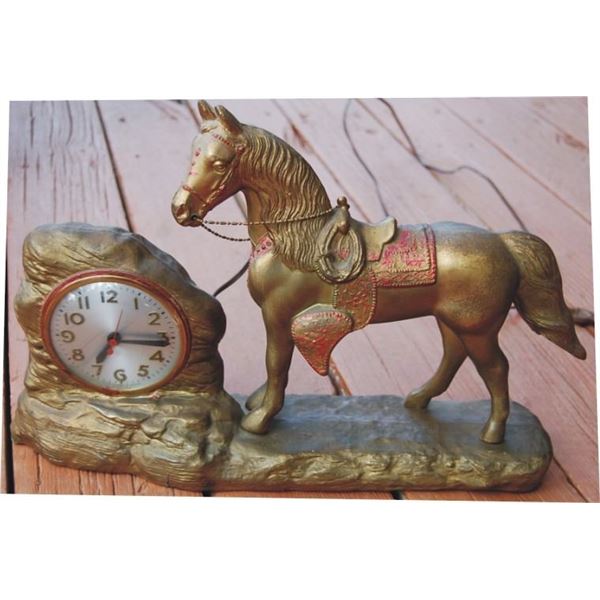 bronze clock, circa 1940's