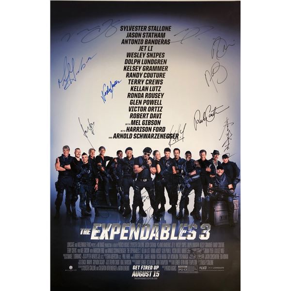 Expendable 3 Sylvester Stallone Signed Poster