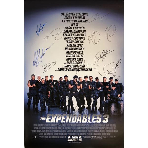 Expendable 3 Harrison Ford Signed Poster