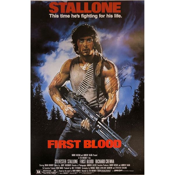 Rambo Sylvester Stallone Signed Poster