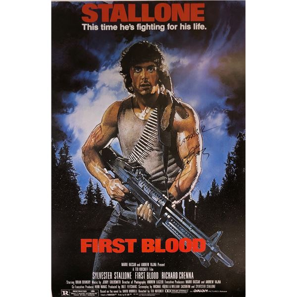 Rambo Sylvester Stallone Signed Poster