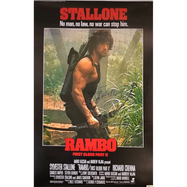 Rambo Sylvester Stallone Signed Poster