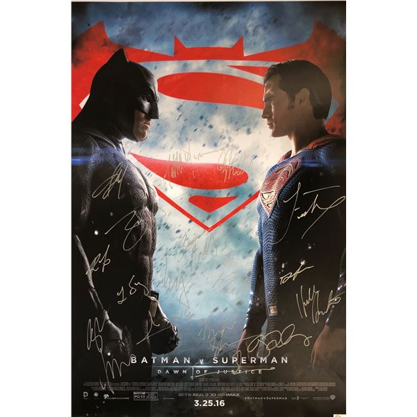 Batman VS Superman Ben Affleck Signed Poster