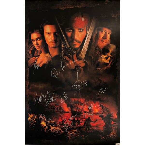 Pirates of the Caribbean Johnny Depp Signed Poster
