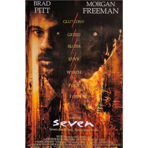 Seven Morgan Freeman Signed Poster