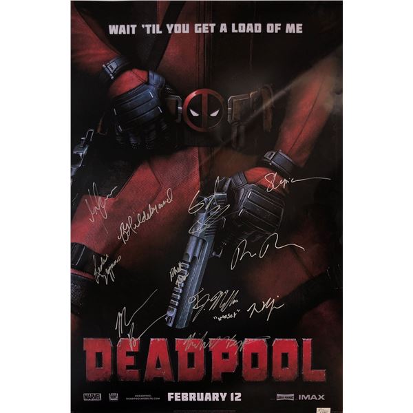 Deadpool Ryan Reynolds Signed Poster