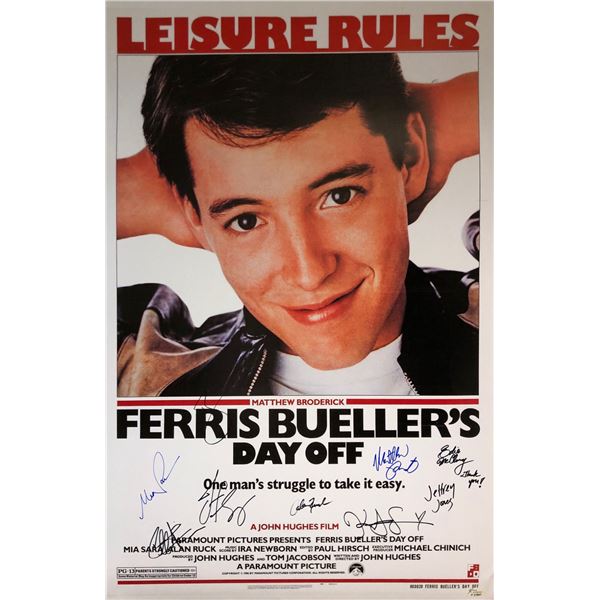 Ferris Buellers Day Off Signed Poster