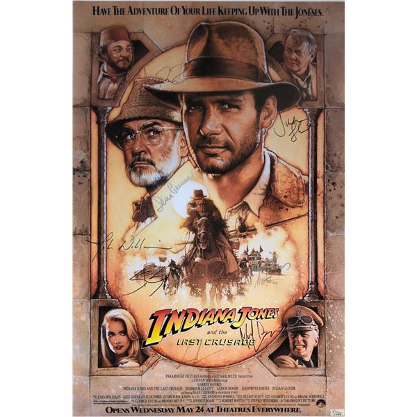 Indiana Jones Last Crusade Signed Poster