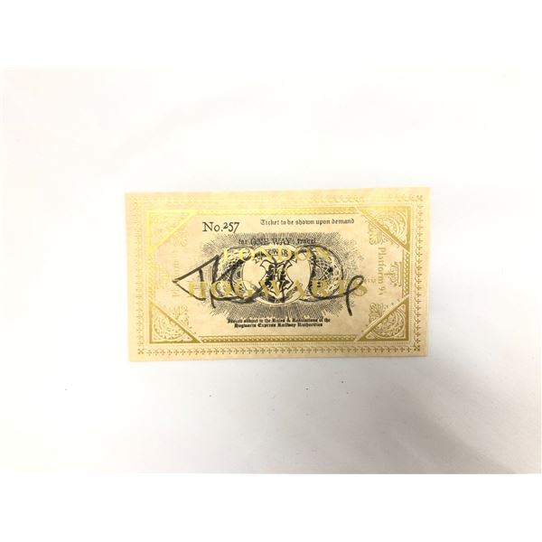 JK Rowling Signd Train Ticket
