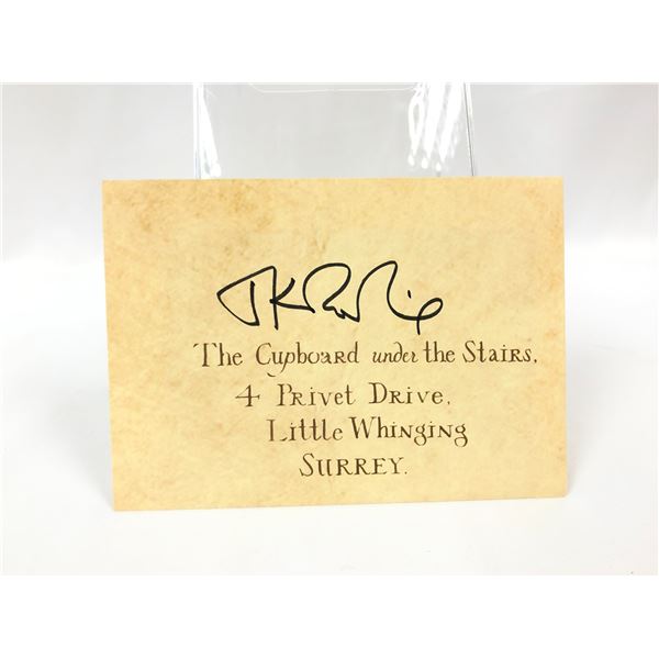 Harry Potter JK Rowling Signd Letter