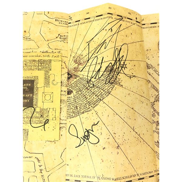 Harry Potter Daniel Emma Signd Map