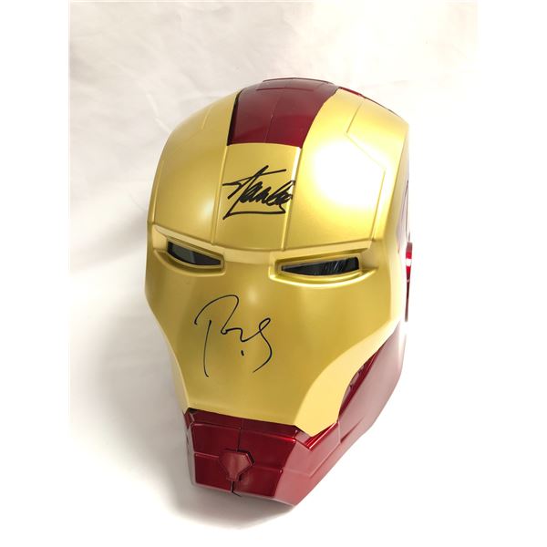 Iron Man Robert Downy Jr Stan Lee Signed Mask