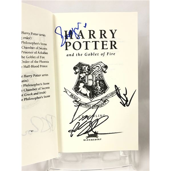 Harry Potter JK Signed Goblet of Fire Book
