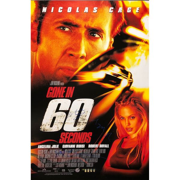 Gone in 60 Seconds Poster Nicolas Cage Autographed Signed