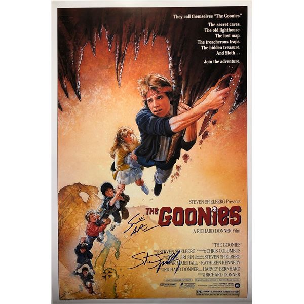 Goonies Poster Sean Astin Josh Brolin Autographed Signed