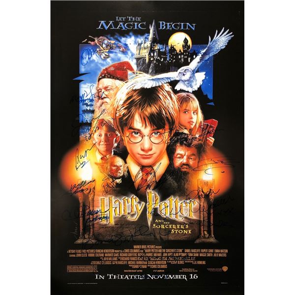 Harry Potter Philosopher's Stone Poster Daniel Radcliffe Emma Watson Rupert Grint J.K.Rowling Autogr