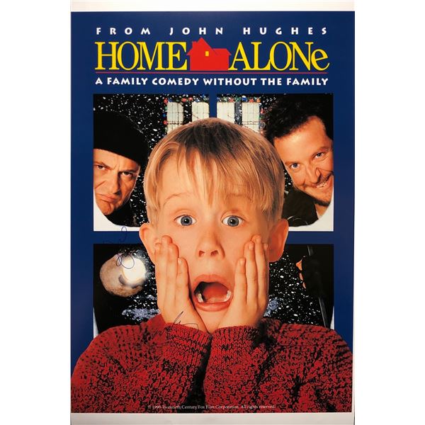 Home Alone Poster Macaulay Culkin Autographed Signed