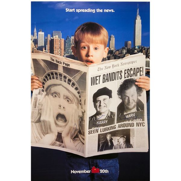 Home Alone 2 Poster Joe Pesci Autographed Signed