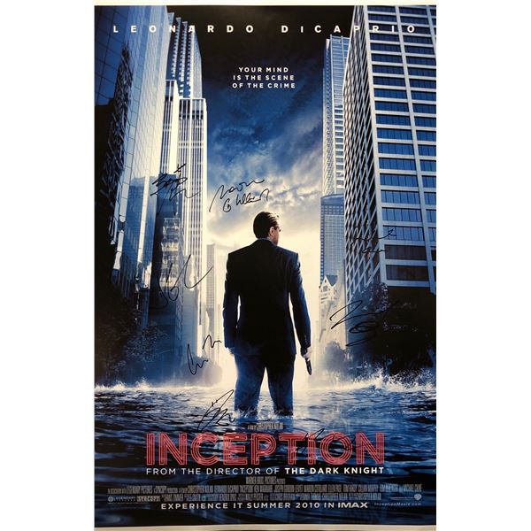 Inception Poster Leonardo DiCaprio Tom Hardy Autographed Signed