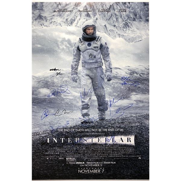 Interstellar Poster Christopher Nolan Autographed Signed